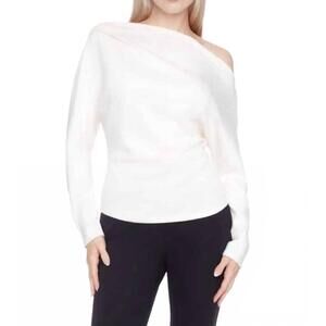 NEW ILTM demi solid butter off-shoulder top in ivory